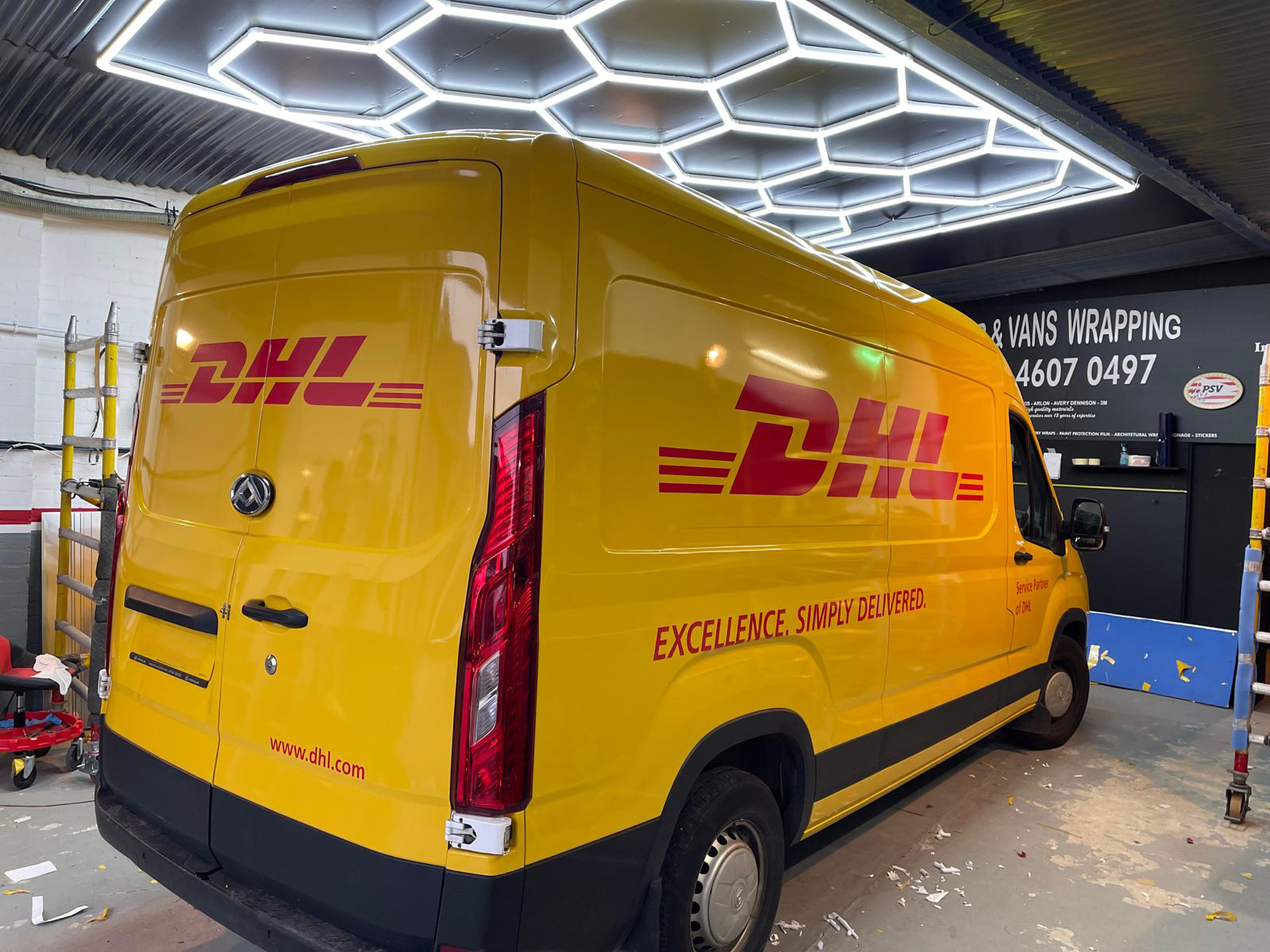 Range Rover in workshop